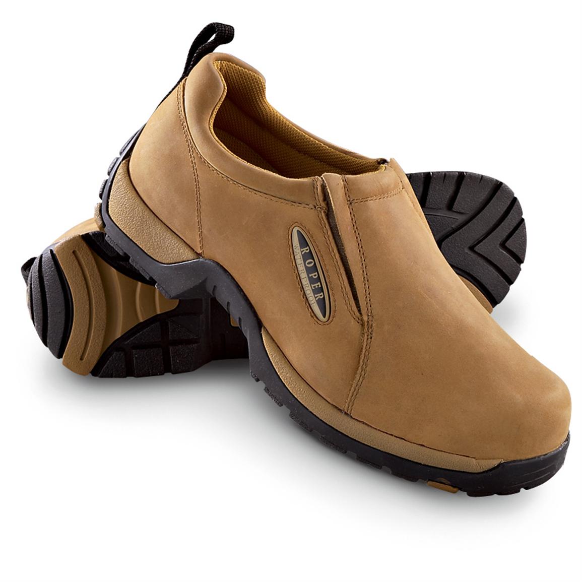 Men's Roper® Waterproof Rider Slip - ons, Tan - 150270, Casual Shoes at ...