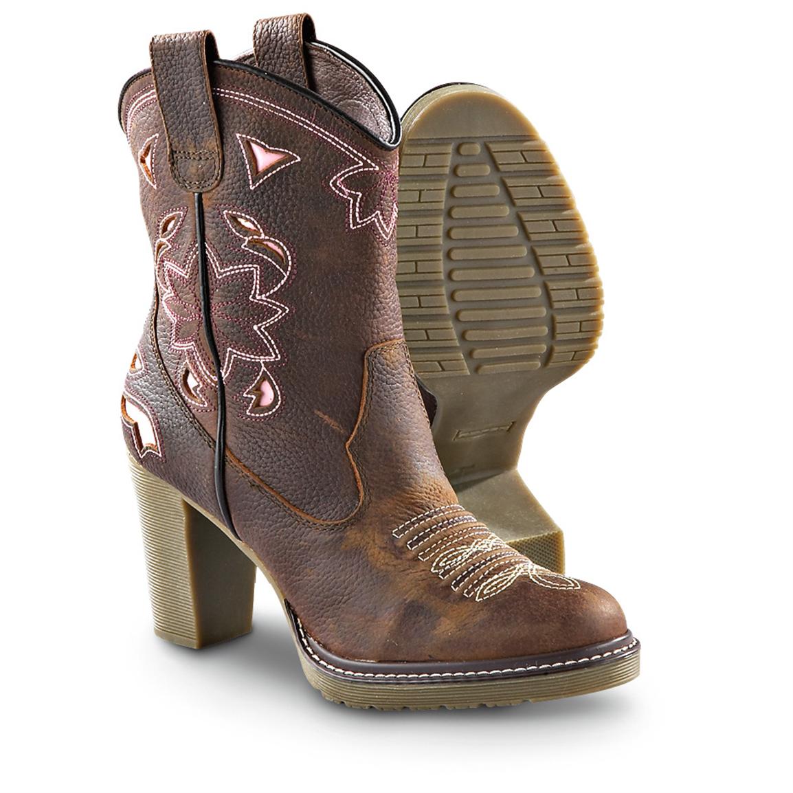 Women's Roper® Rockstar Western Boots, Brown / Pink