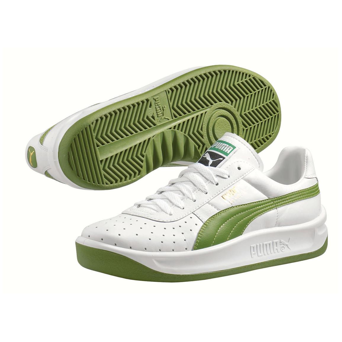 Men's Puma® GV Special Tennis Shoes, White / Green - 150335, Running ...