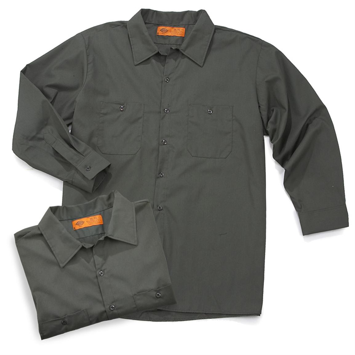 2 - Pk. Dickies® Long - sleeve Work Shirts, Regular - 151213, Shirts