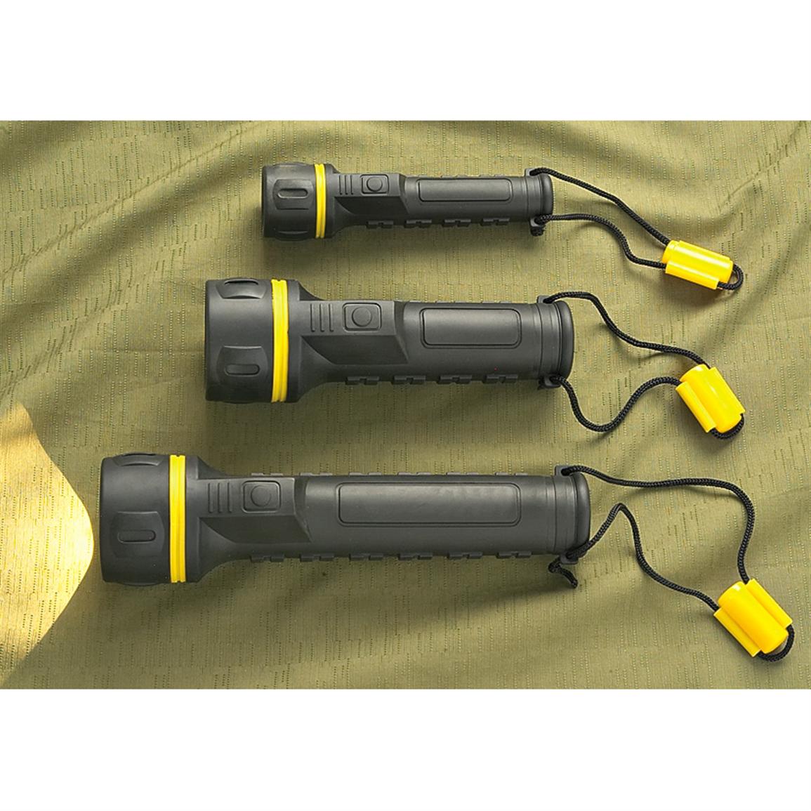 3 Mil - Tec® Tactical Flashlights, Black / Yellow - 151406, Lights At ...