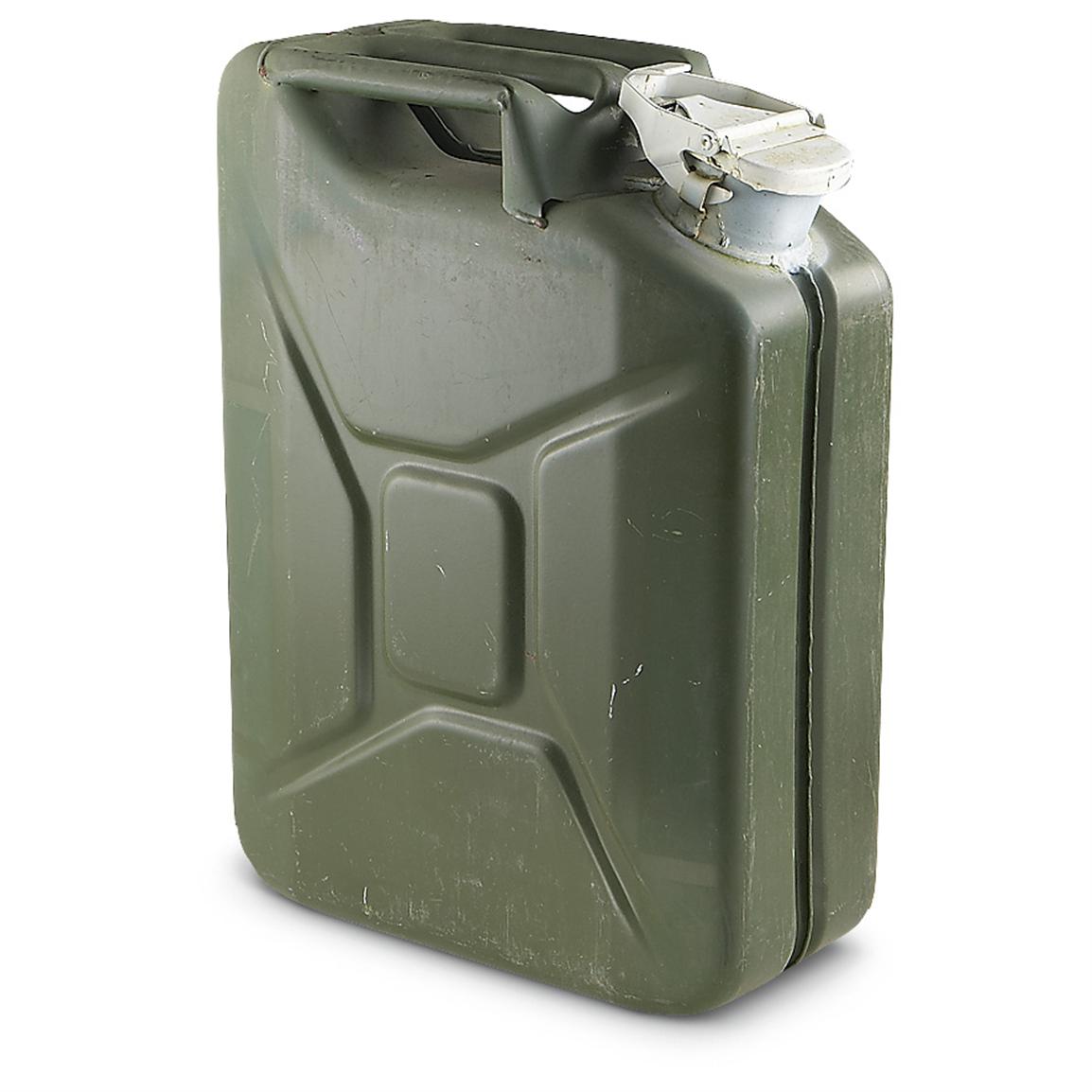 Used German Military 5 gal. Water Can, Olive Drab 151410, Canteens