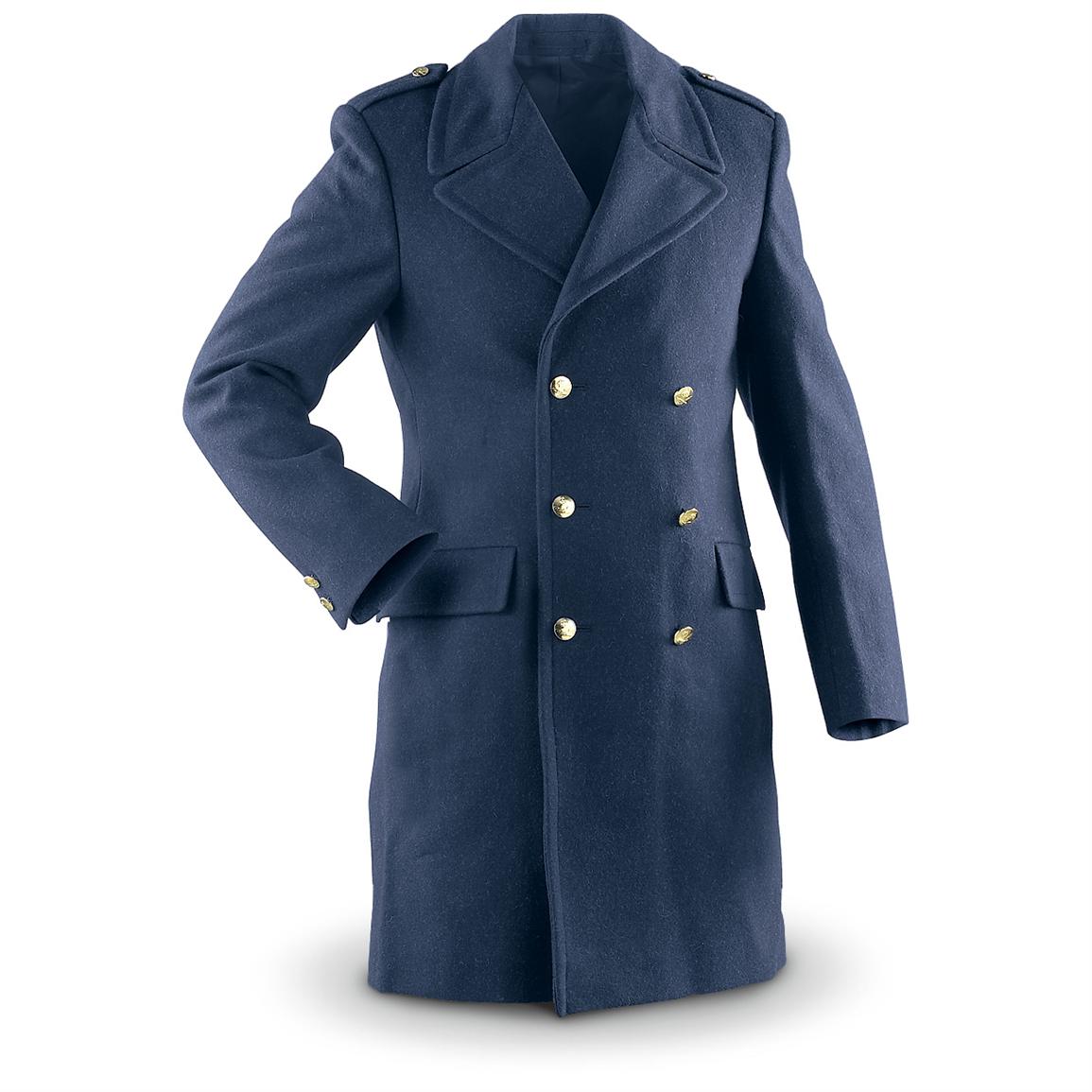 New Belgian Military Overcoat, Navy Blue - 151718, Insulated Military ...