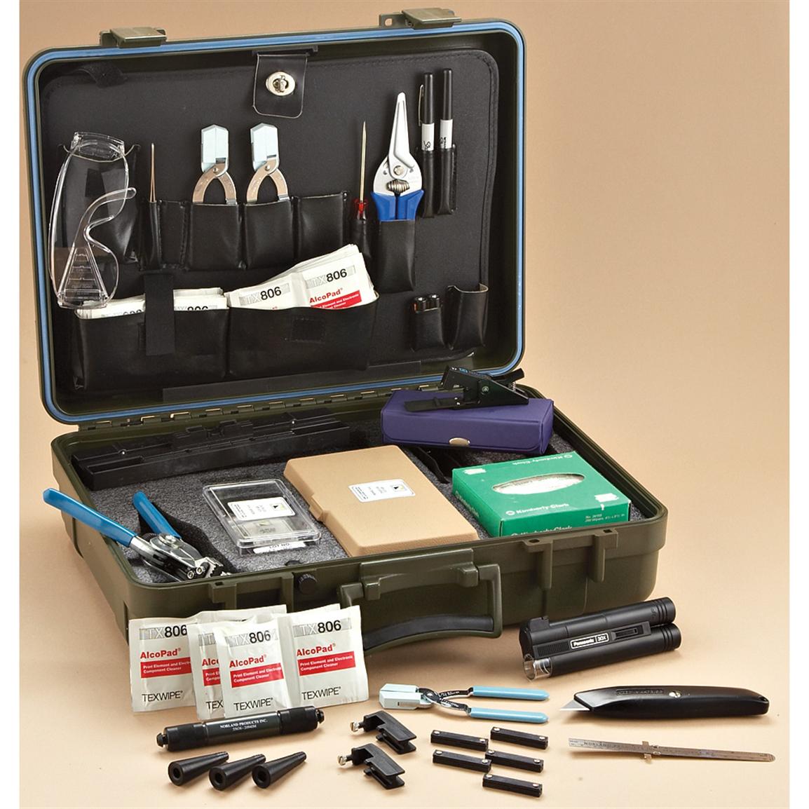 New U.S. Military Issue 29 Pc. Fiber Optic Repair Kit 151892