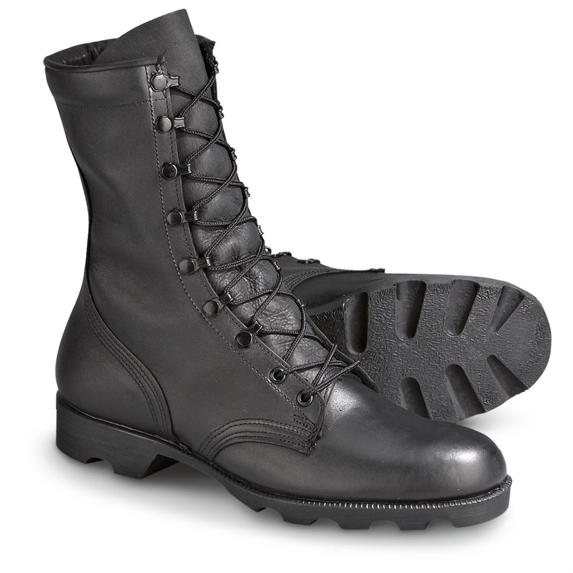 New U.S. Military Combat Boots, Black 152144, Combat & Tactical Boots