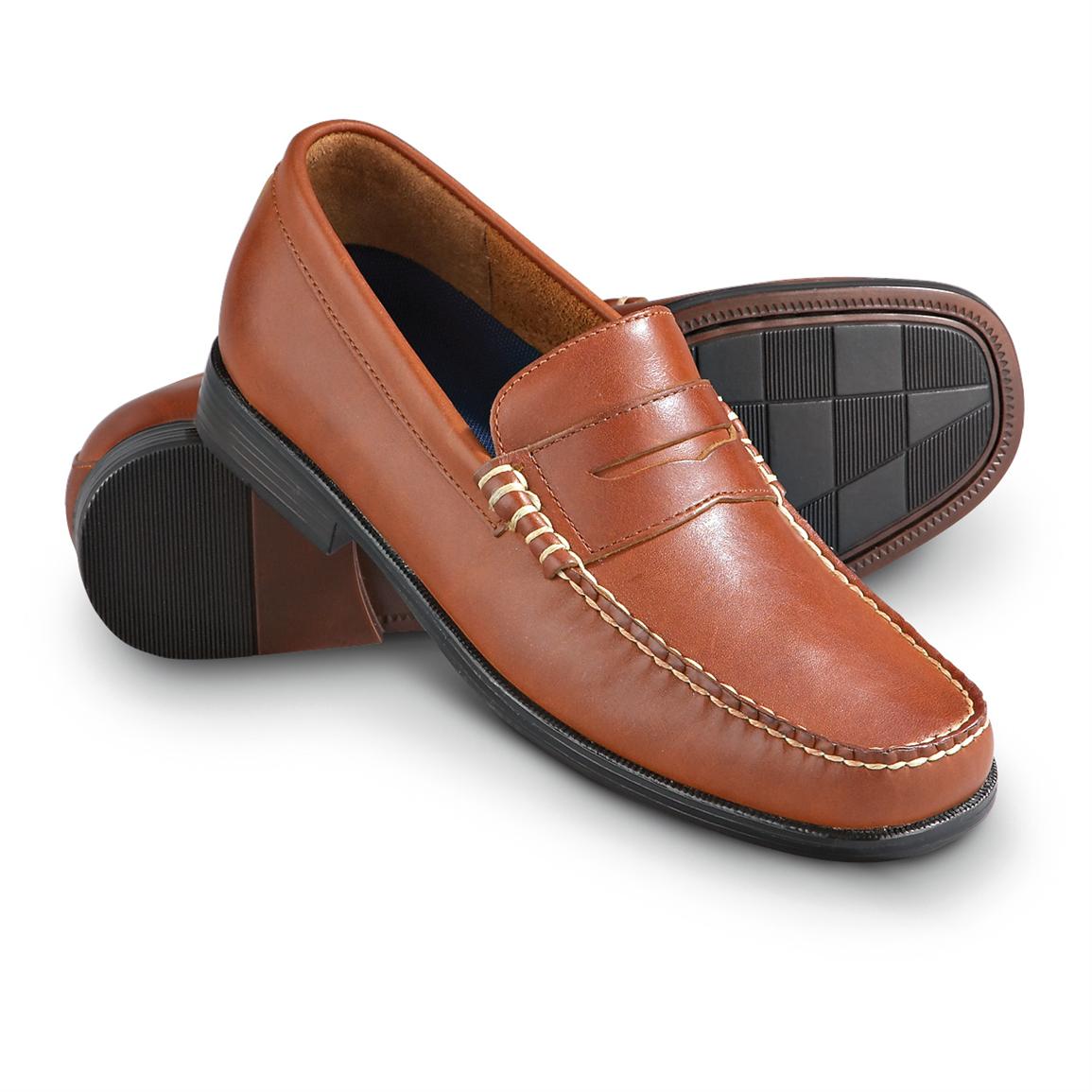 Men's Rockport® Feniger Penny Loafers, Tan - 152169, Casual Shoes at ...