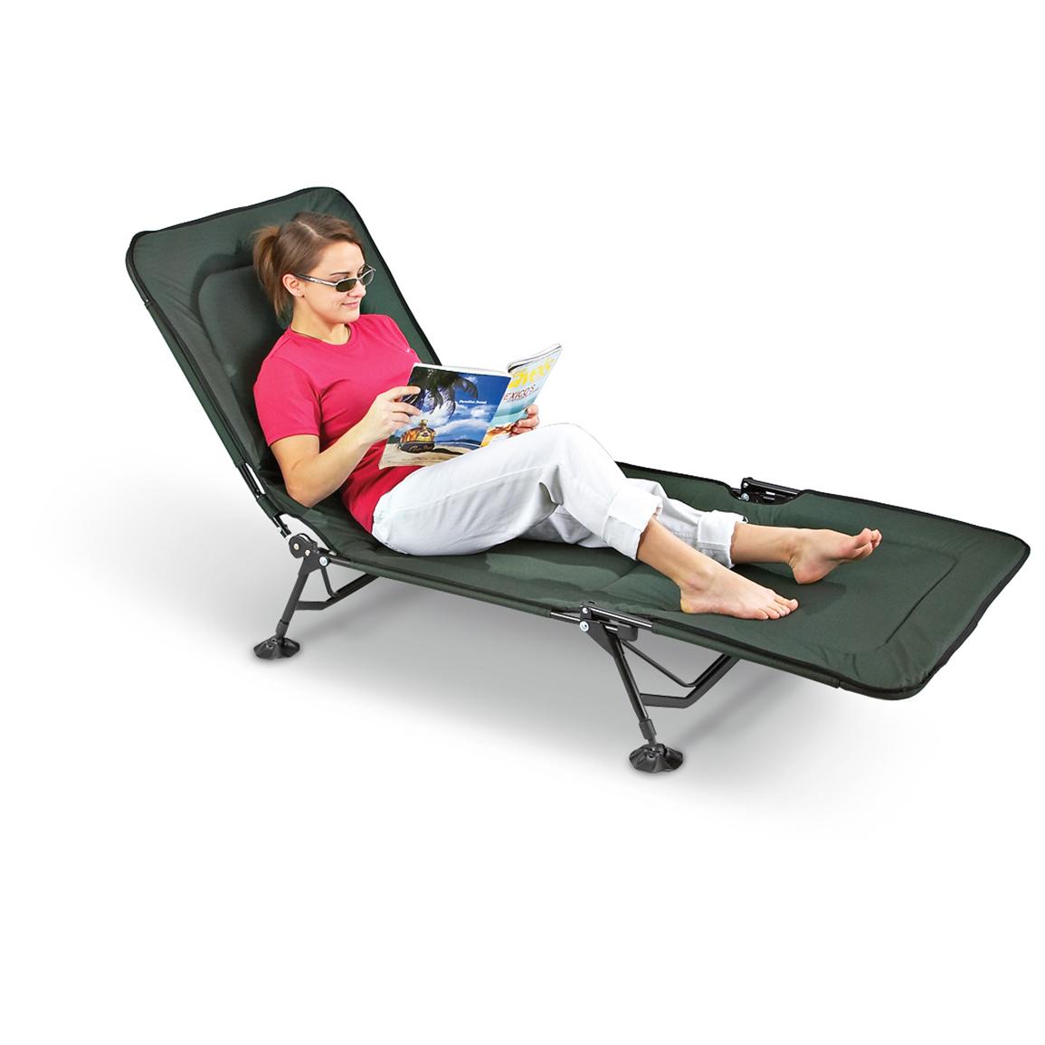 Guide Gear® Deluxe Reclining Padded Cot 152196, Cots at Sportsman's Guide