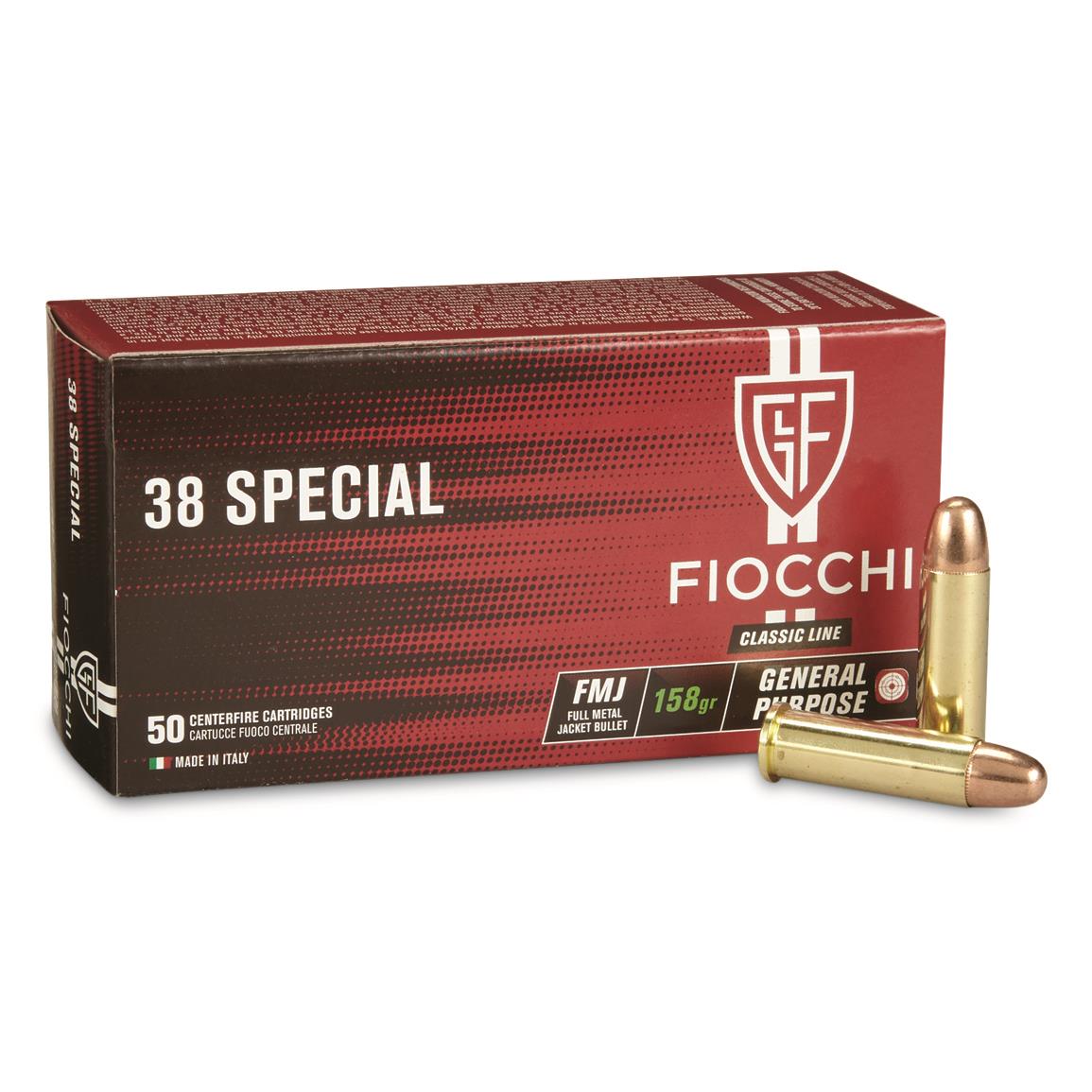 Fiocchi Pistol Shooting Dynamics, .38 Special, FMJ, 158 Grain, 50 rounds