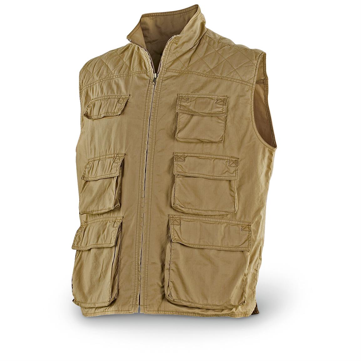 Guide Gear® Outdoor Vest, Khaki - 152986, Vests at Sportsman's Guide