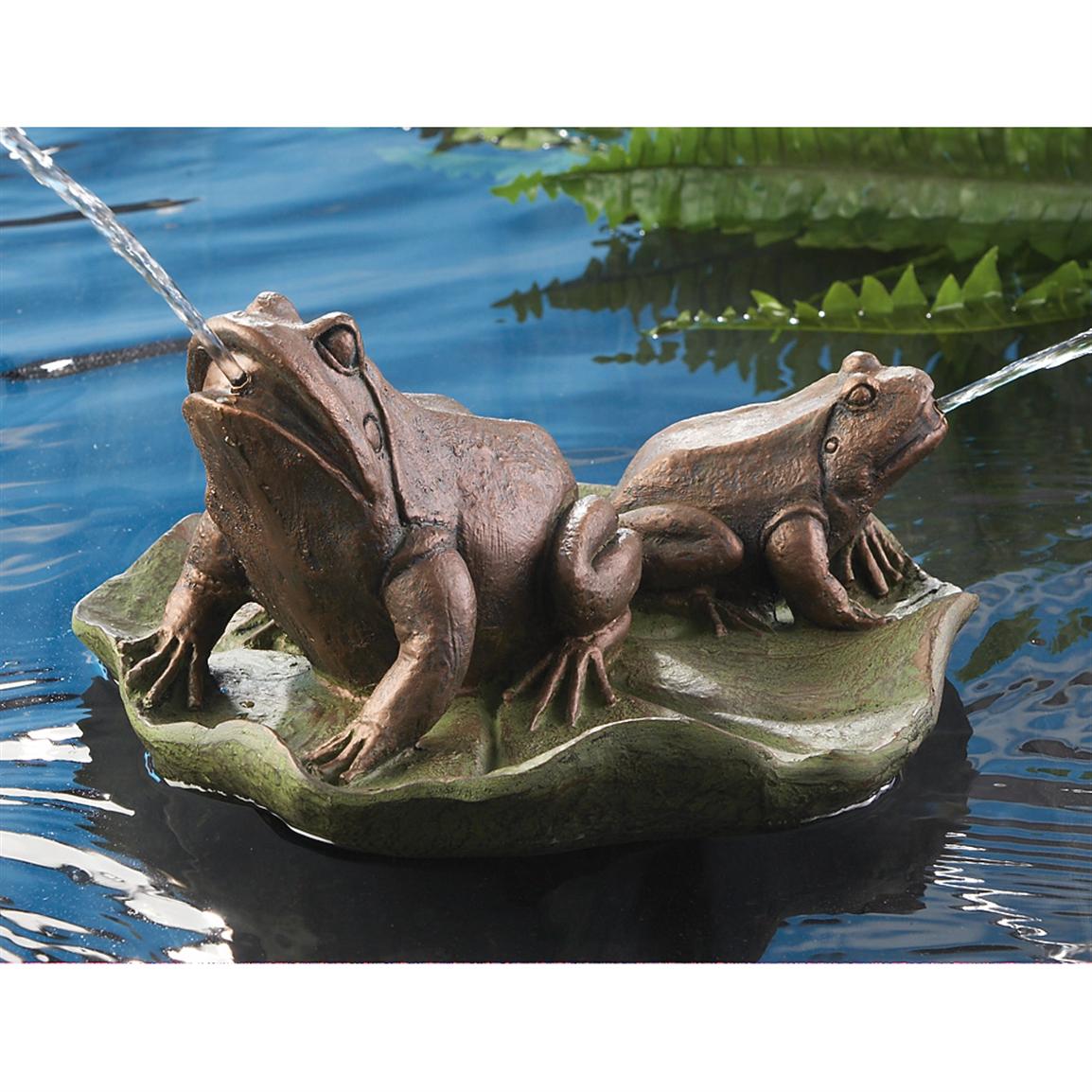 Floating Frog Fountain with Pump - 153388, Pool & Pond at Sportsman's Guide