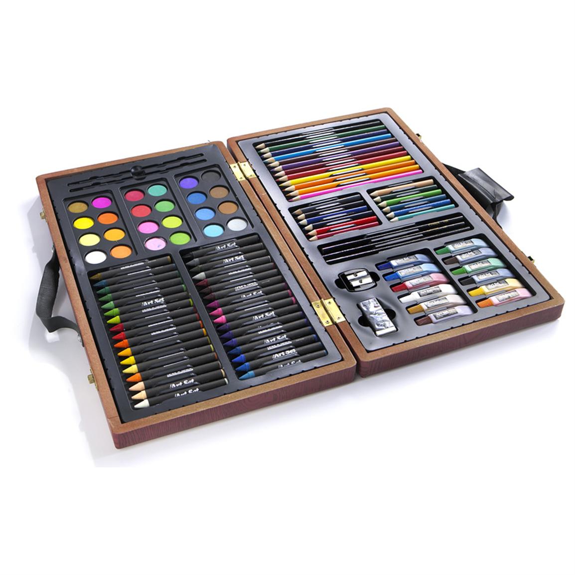 101 Pc. Art Set in Wood Box 153745, Toys at Sportsman's Guide