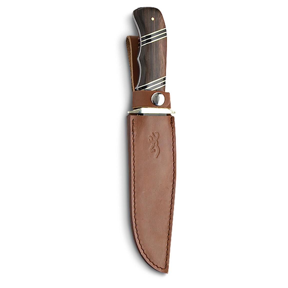 Browning® Deluxe Drop point Hunting Knife 154042, Fixed Blade