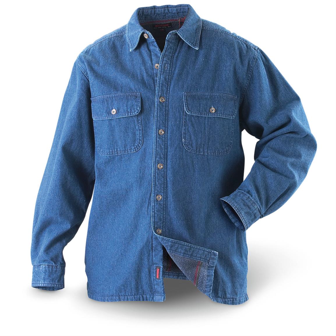 wolverine denim shirt jacket