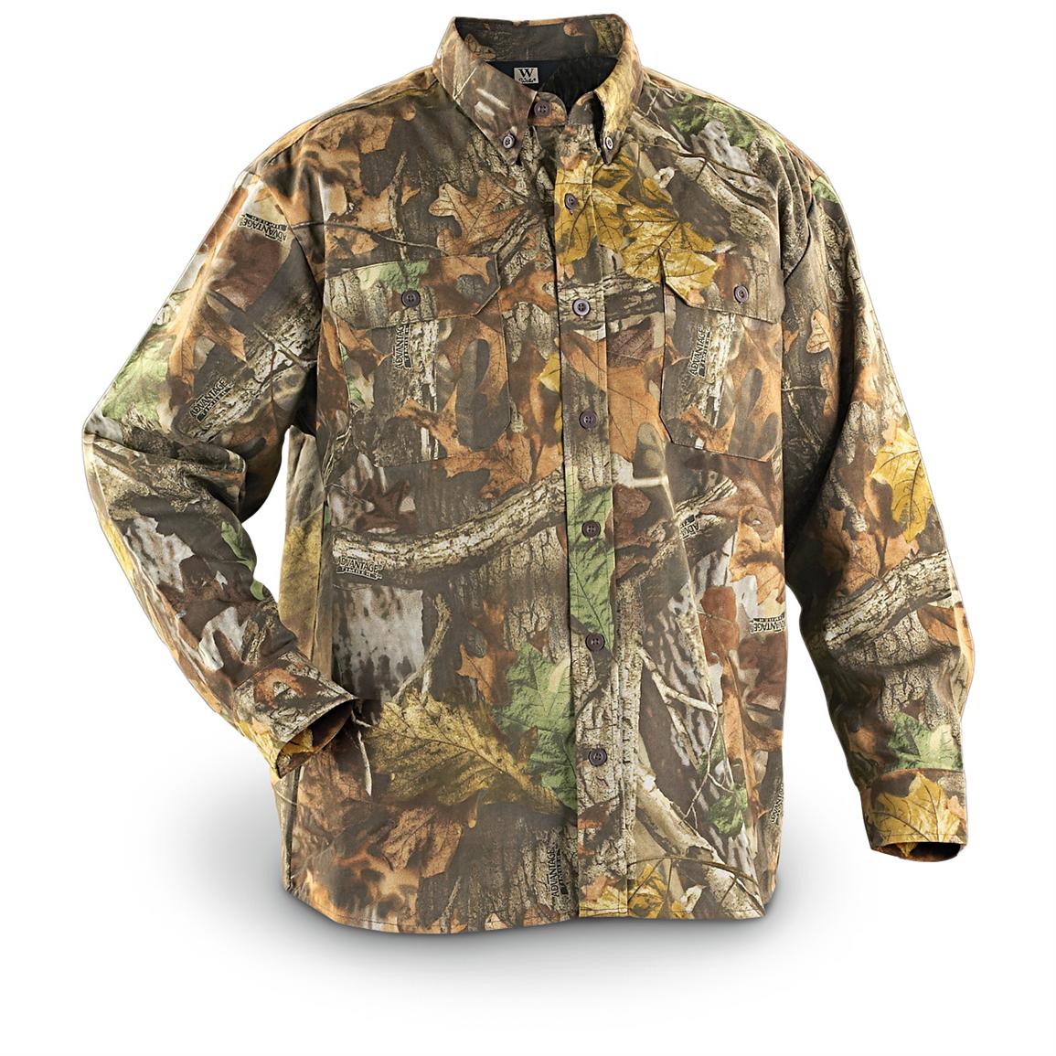 Walls® Long - Sleeved Shirt, Advantage Timber® - 155760, Camo 