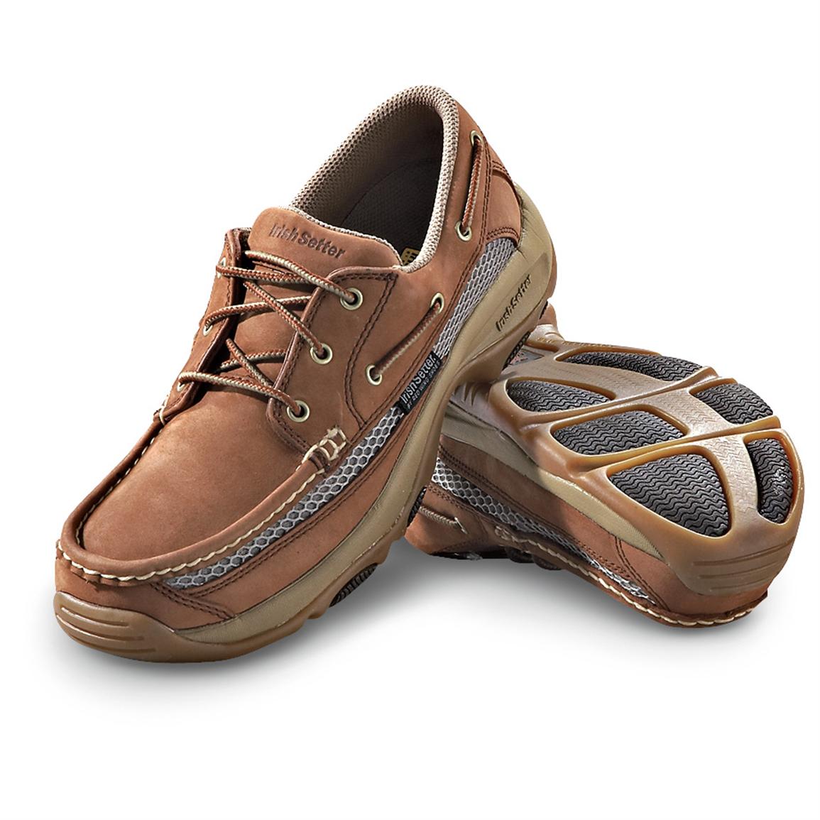 Men&#39;s Irish Setter® Lakeside Boat Shoes, Amber - 156053, Boat & Water Shoes at Sportsman&#39;s Guide