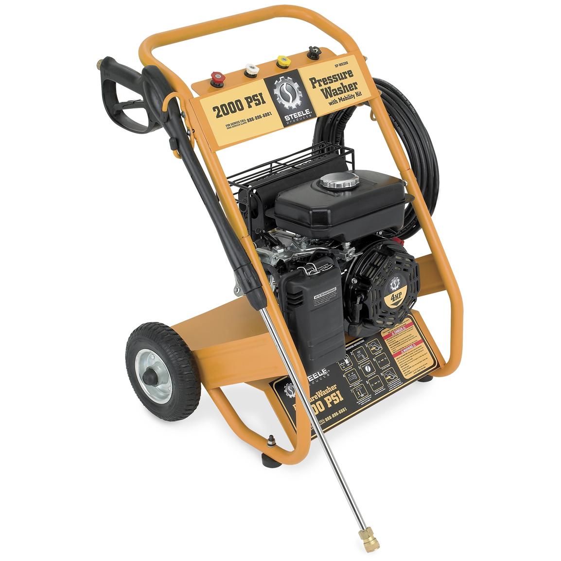 Steel® Products 4 HP 2,000 PSI Gas powered Pressure Washer 156649