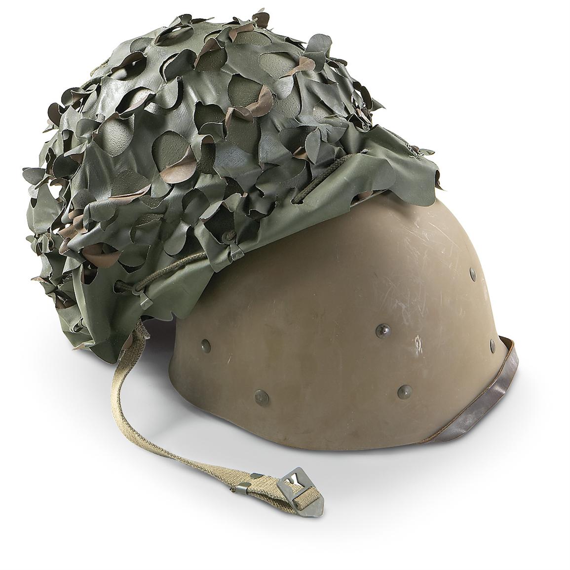 New French Military Helmet / Cover, Olive Drab 156863, Helmets