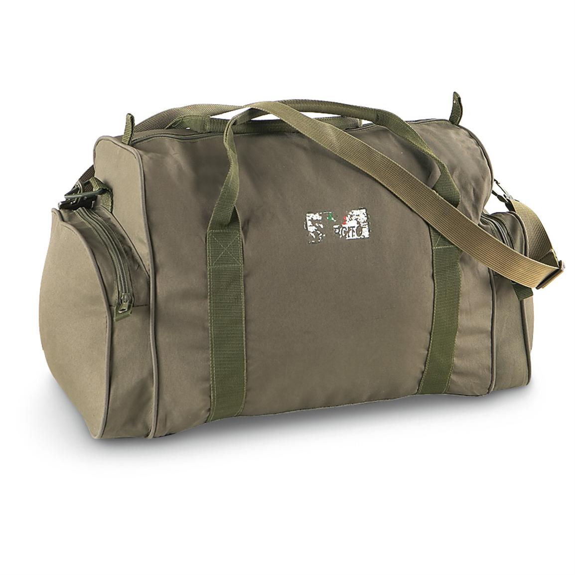 Used Italian Military Duffel Bag, Olive Drab - 156865, Military & Camo Duffle Bags at Sportsman ...