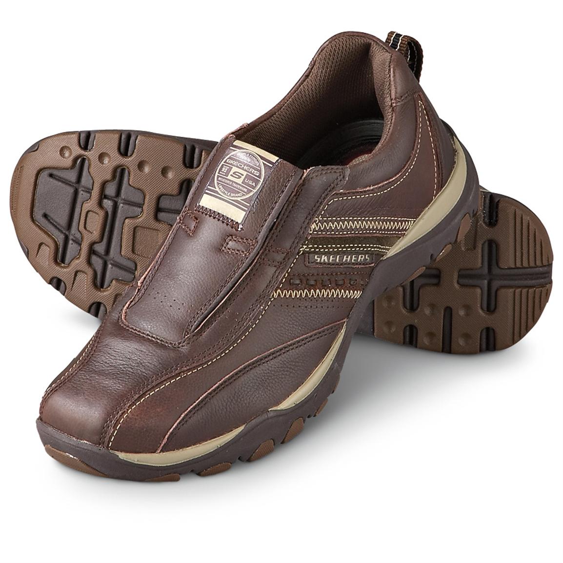 Men's Skechers® Artifact Slip - ons, Brown - 157584, Casual Shoes at ...