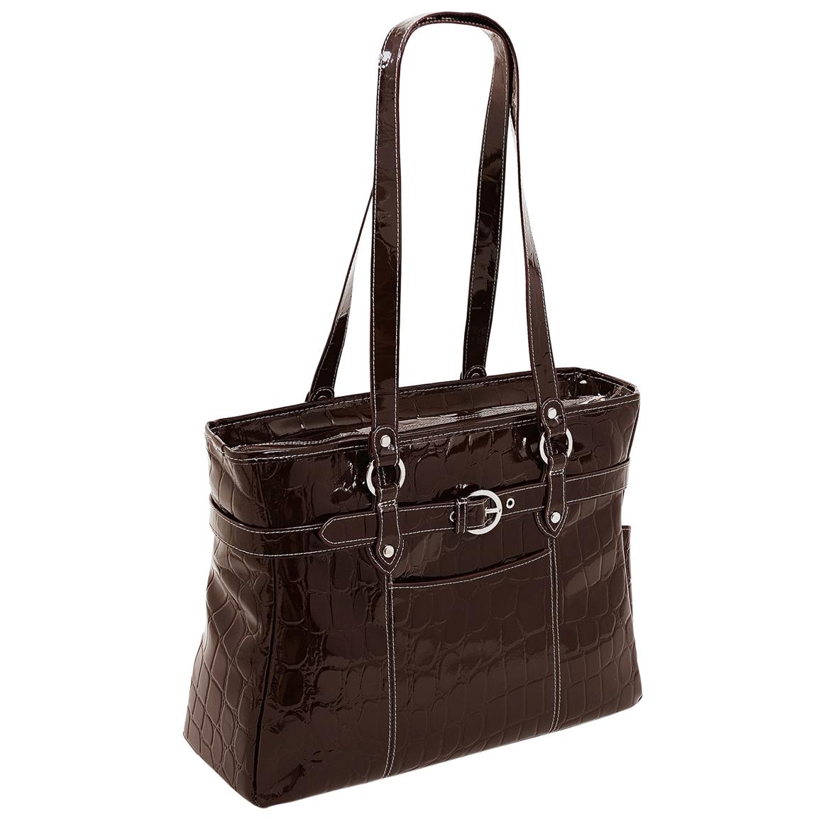 Women&#39;s Siamod® Serra Leather Laptop Tote - 158063, at Sportsman&#39;s Guide