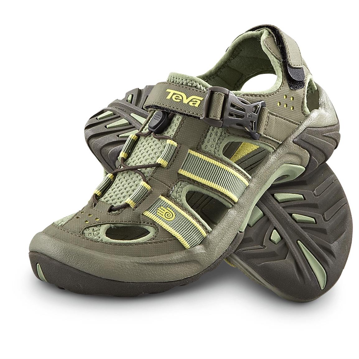 Women's Teva® Omnium Water Shoes, Olive - 158368, Boat & Water Shoes at ...