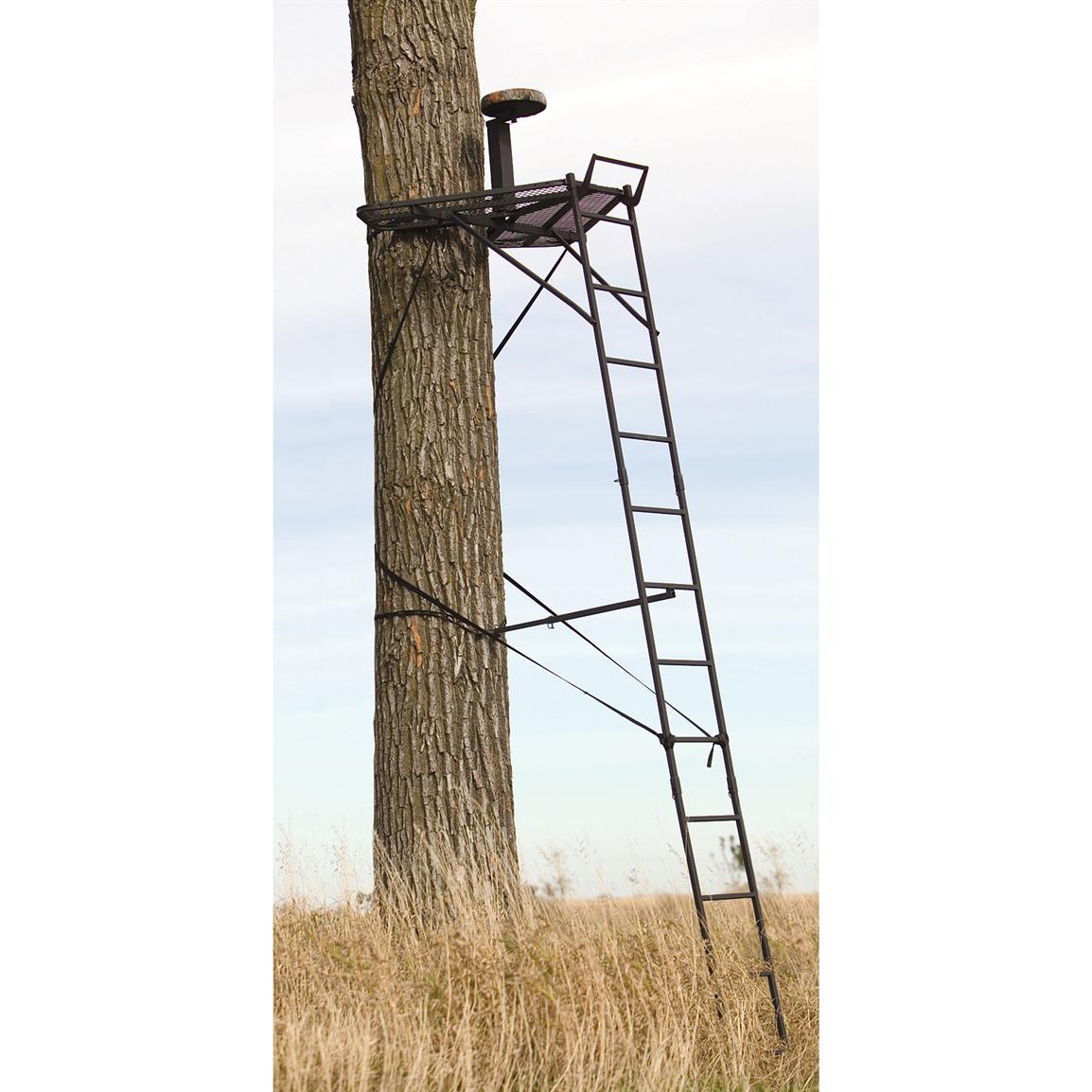 15' Big Game® Swivel Seat Ladder Stand - 158524, Ladder Tree Stands at