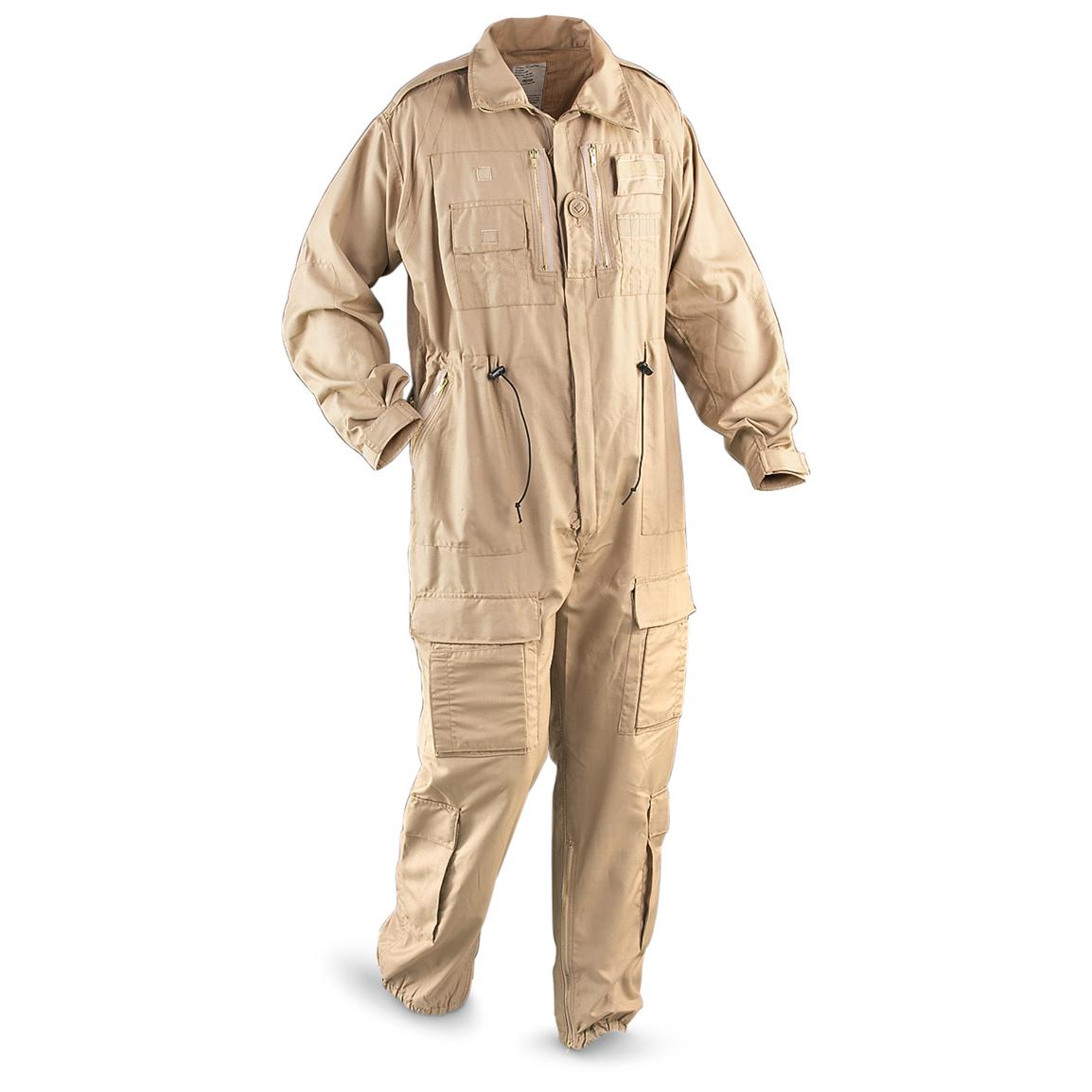 New British Nomex® Flight Coveralls, Khaki - 158619, Overall ...