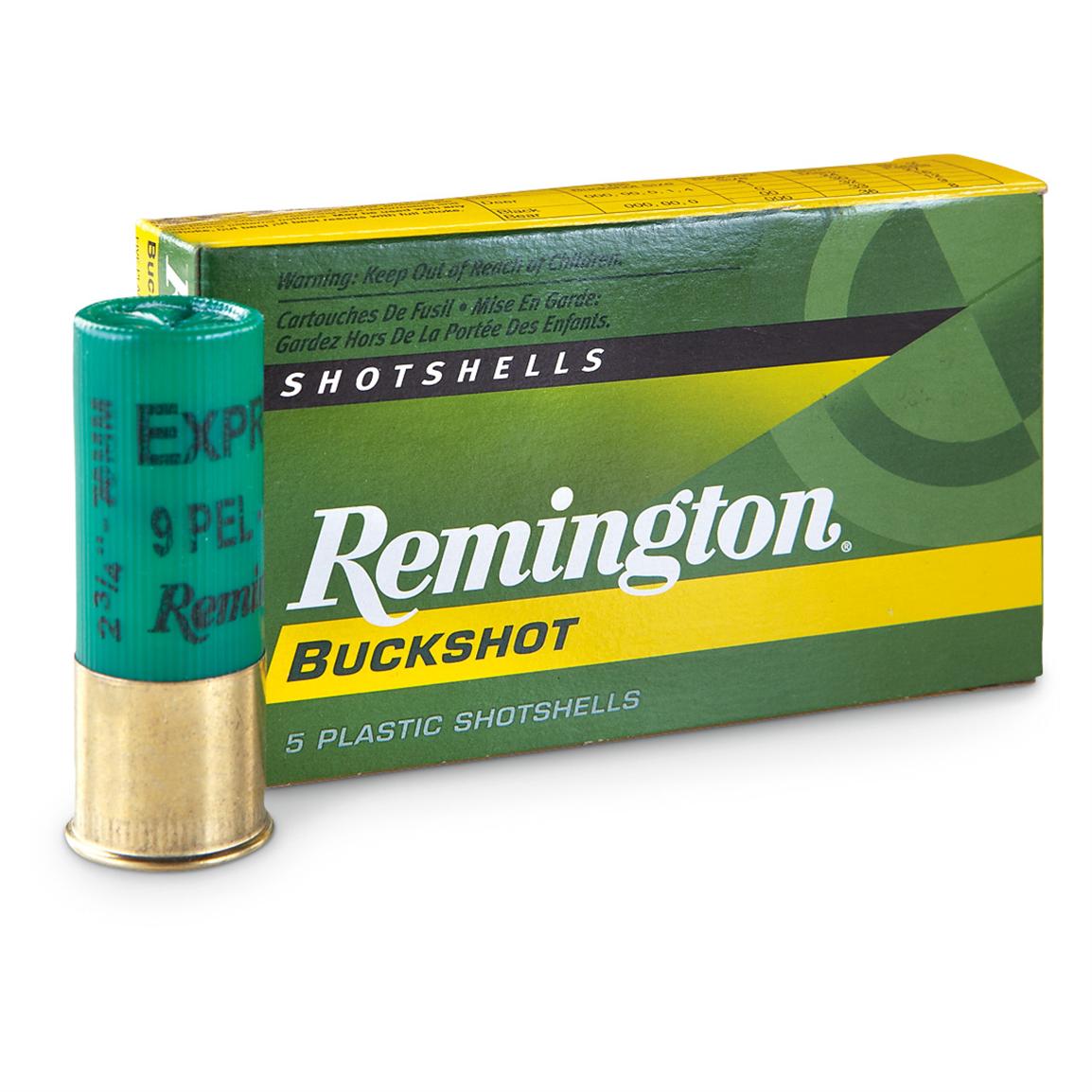 Remington Buckshot, 3" Magnum, 12 Gauge, 00 Buckshot, 15 Pellets, 5 Rounds