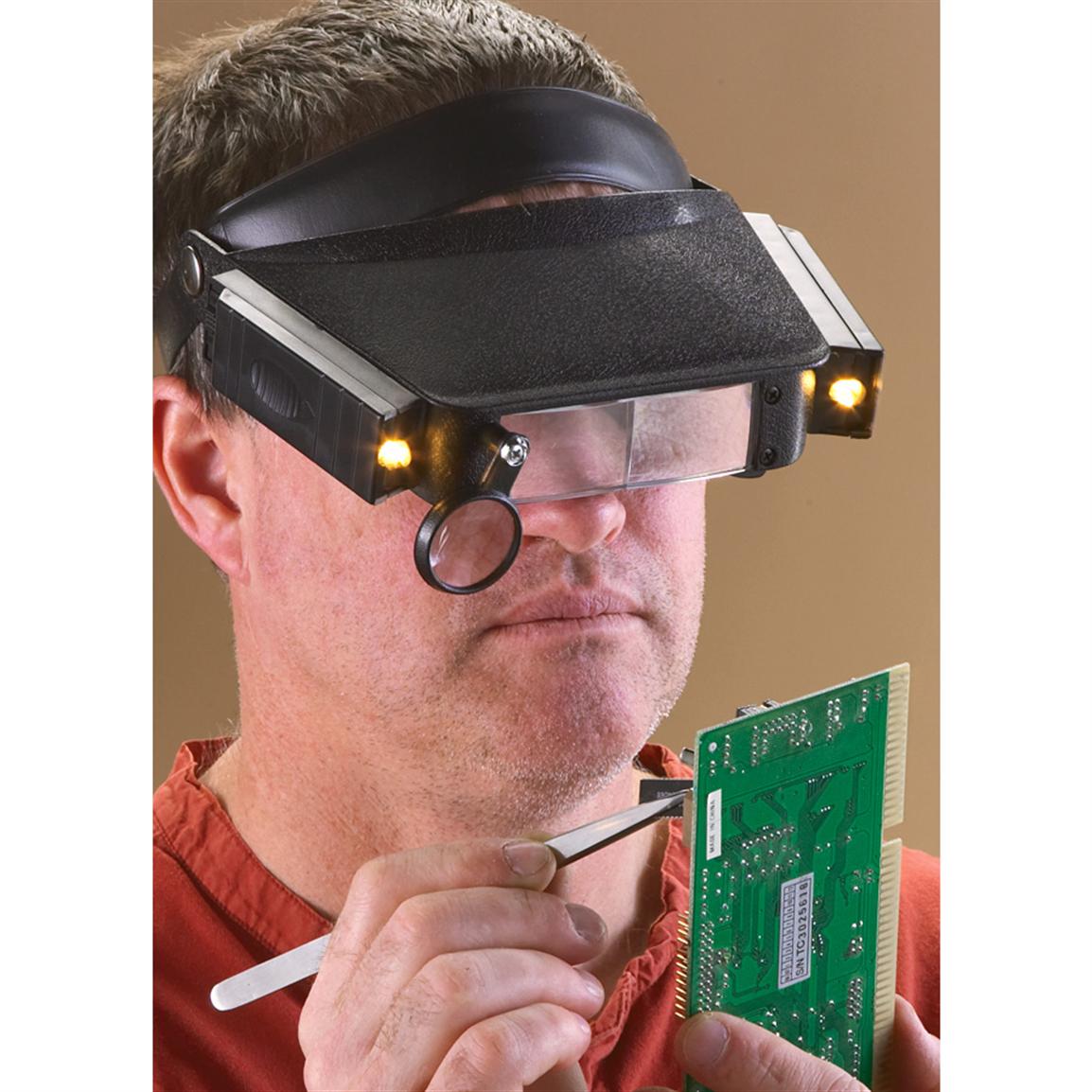Illuminated Headband Magnifier 158884, Hobby & Craft at Sportsman's Guide