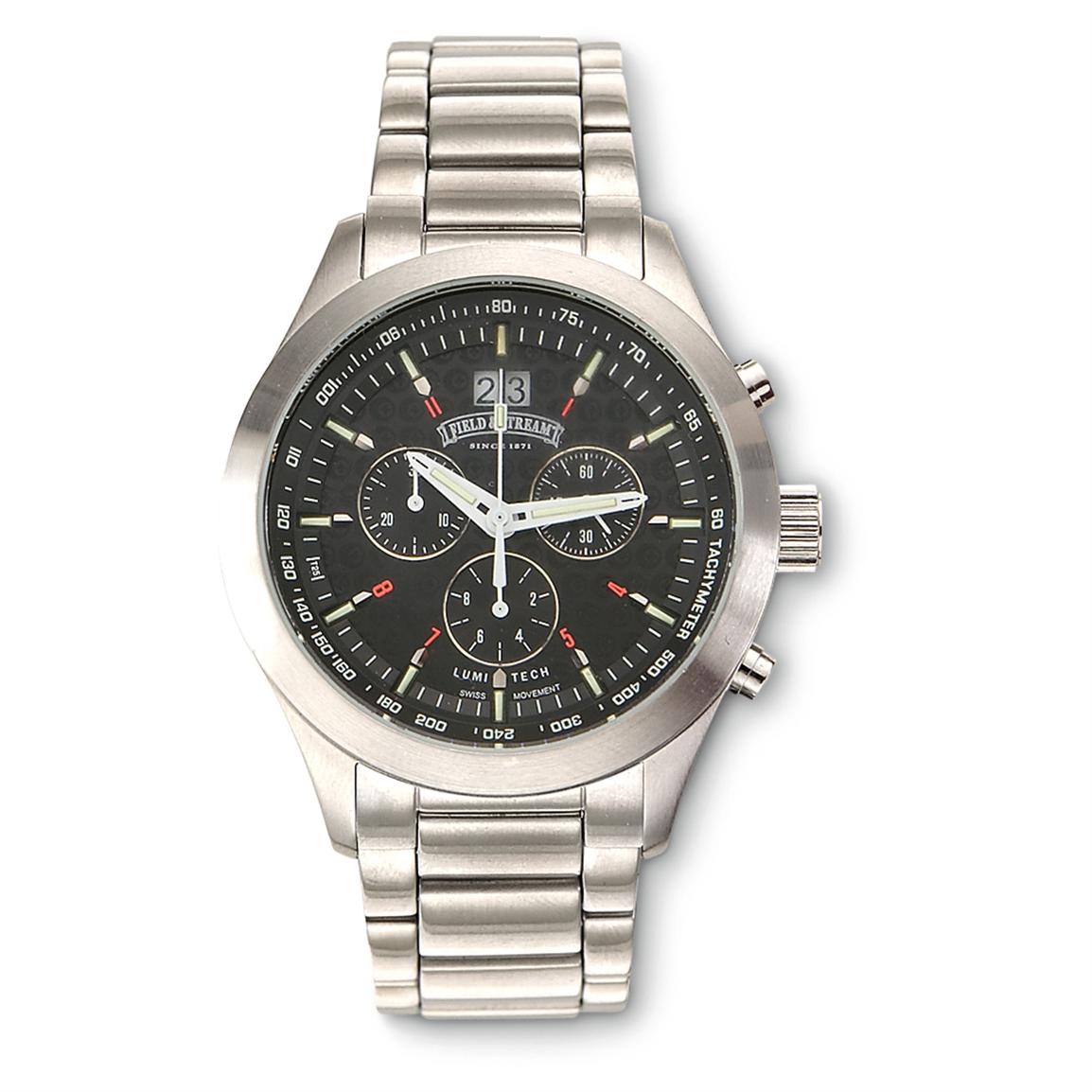 Field & Stream® Tritium Luminous Stainless Chronograph Watch - 159132 ...