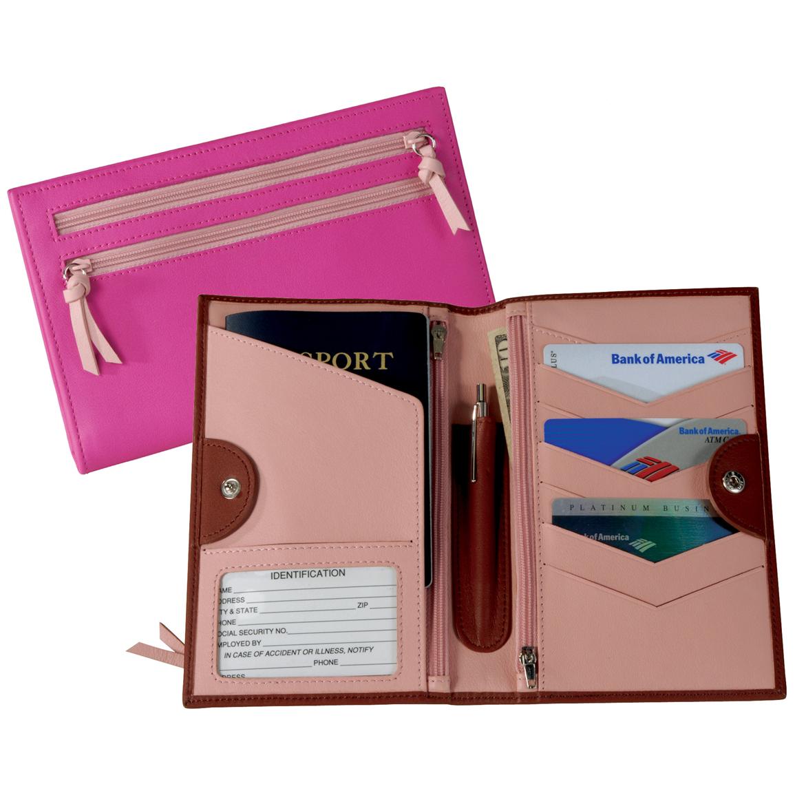 Women's Royce Leather® Passport Travel Wallet - 160035 ...