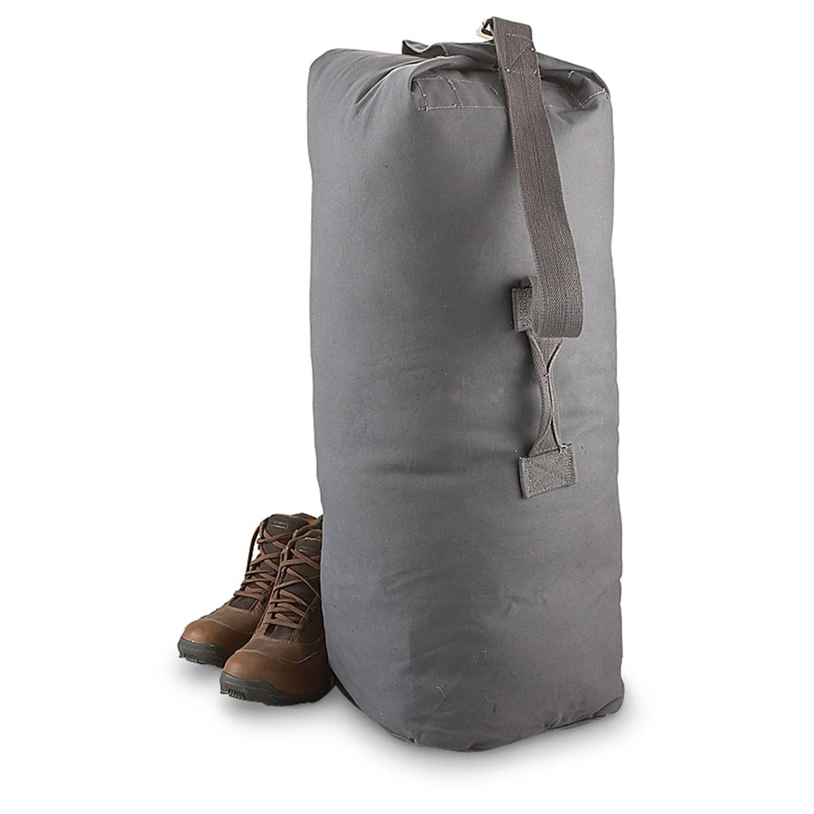 New German Military Duffel, Gray 161430, Duffle Bags at Sportsman's Guide