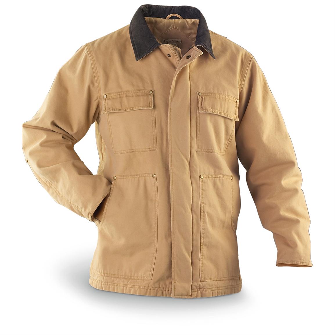 Outdoor Outfitters® Chore Coat, Light Tan - 161500, Insulated Jackets ...