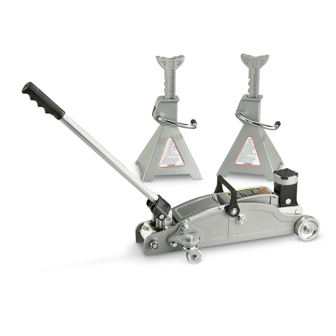 2 - ton Aluminum Jack and Jack Stands Set - 162051, Vehicle Maintenance ...