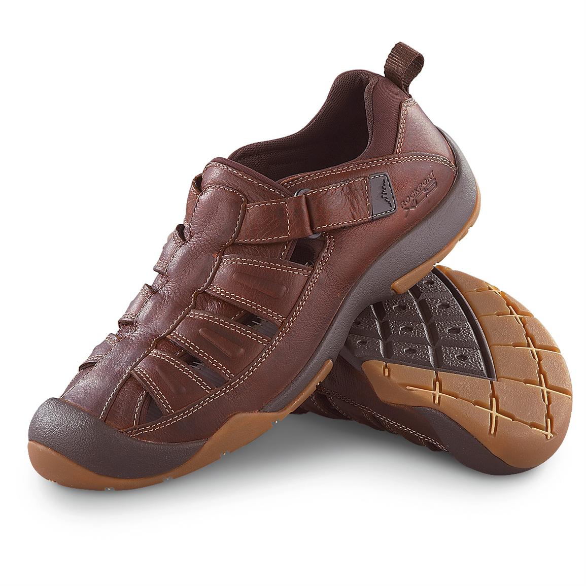  Men s  Rockport  Lambasa Sandals  Red Brown 162474 Sandals  at Sportsman s  Guide