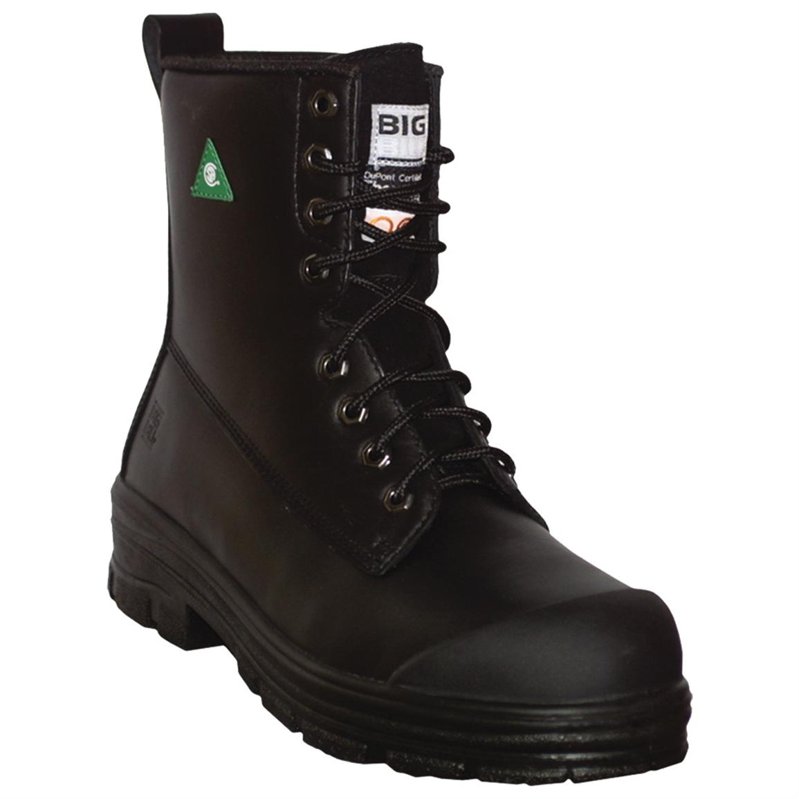 Big Bill® Mens 8 Leather Steel Toe Work Boot Black 162918 Work Boots At Sportsmans Guide