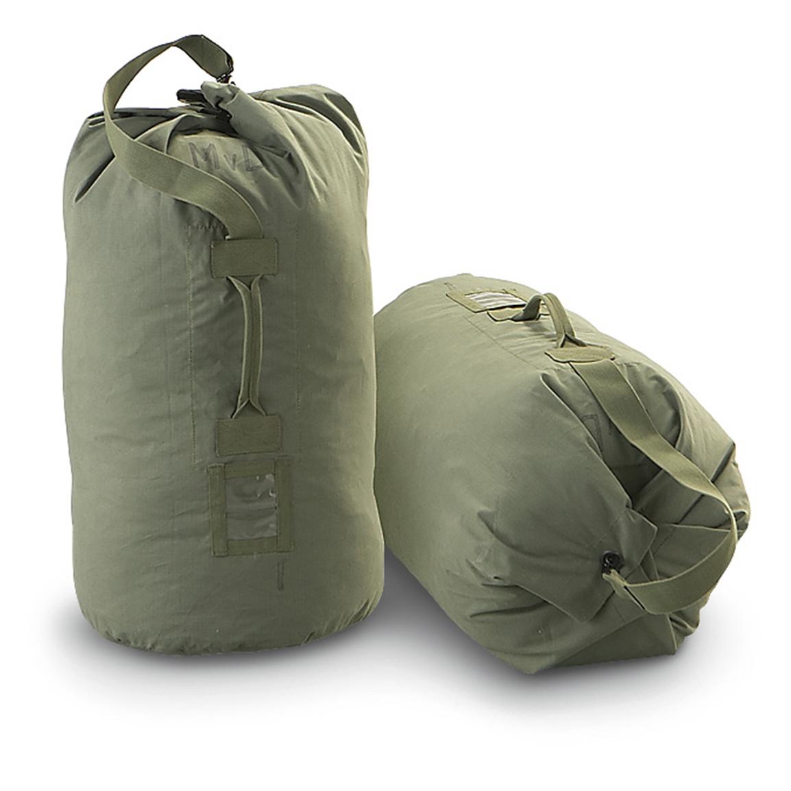 2 - Pk. Used Dutch Military Issue Ripstop Duffel Bags - 163041, Military & Camo Duffle Bags at ...