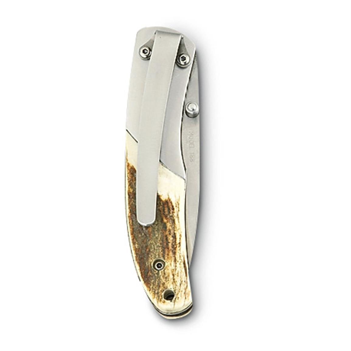 Browning® Stag Handle Folding Knife 163573, Folding Knives at