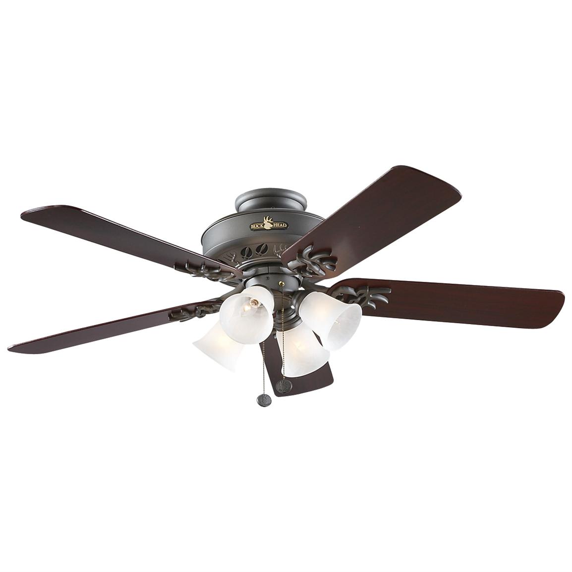 52 Buckhead Gunmetal Cherry Ceiling Fan 163786 Lighting At