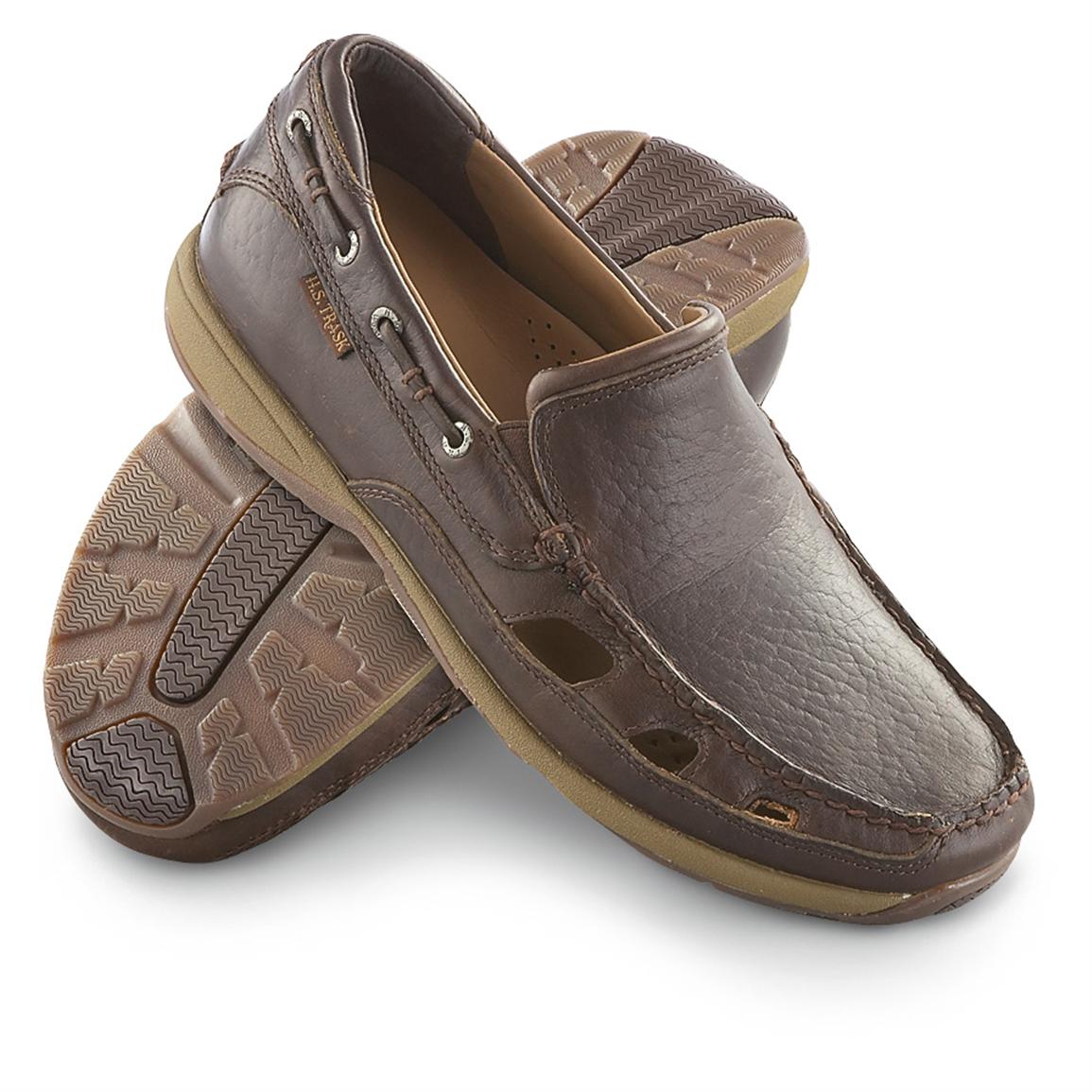 Men's H.S. Trask® Boat Fisherman Shoes, Brown - 163813, Sandals & Flip ...