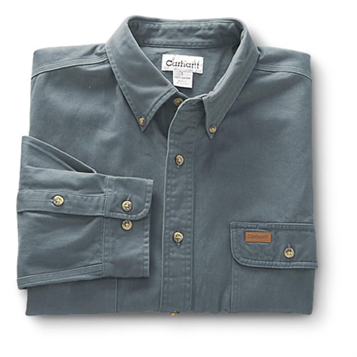 Carhartt® Sandstone Long - sleeved Twill Shirt - 163821, Shirts at ...