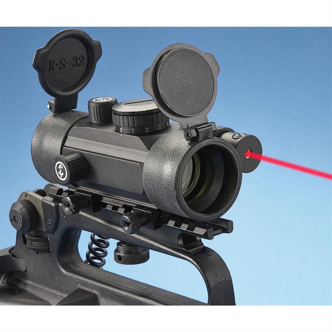 FM Optics® 1x40 mm Tactical Dot Sight with Laser