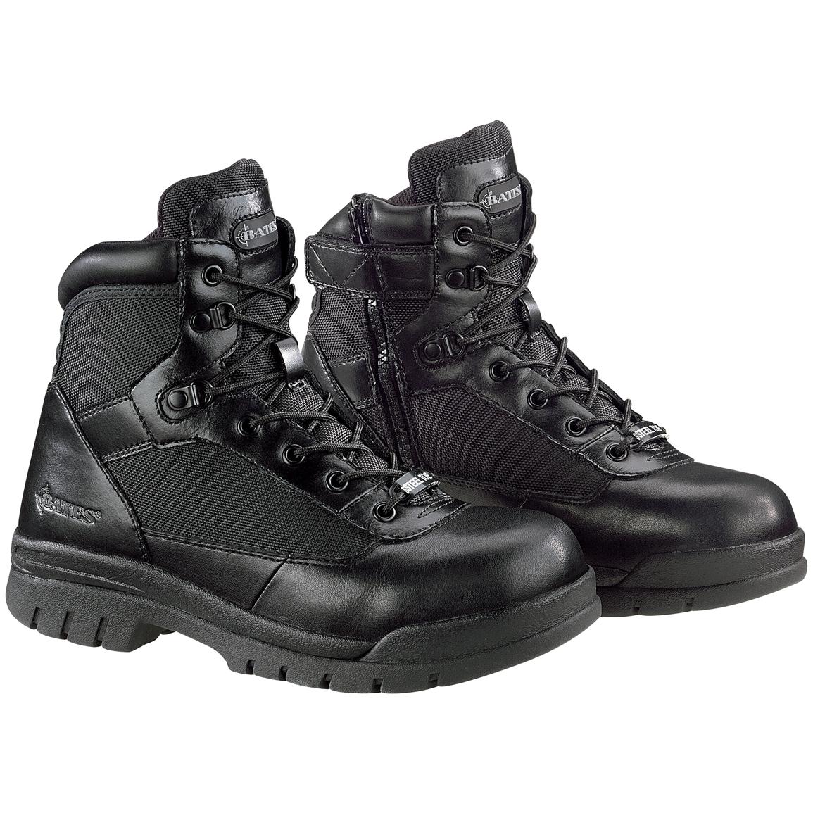 steel toe boots with zipper