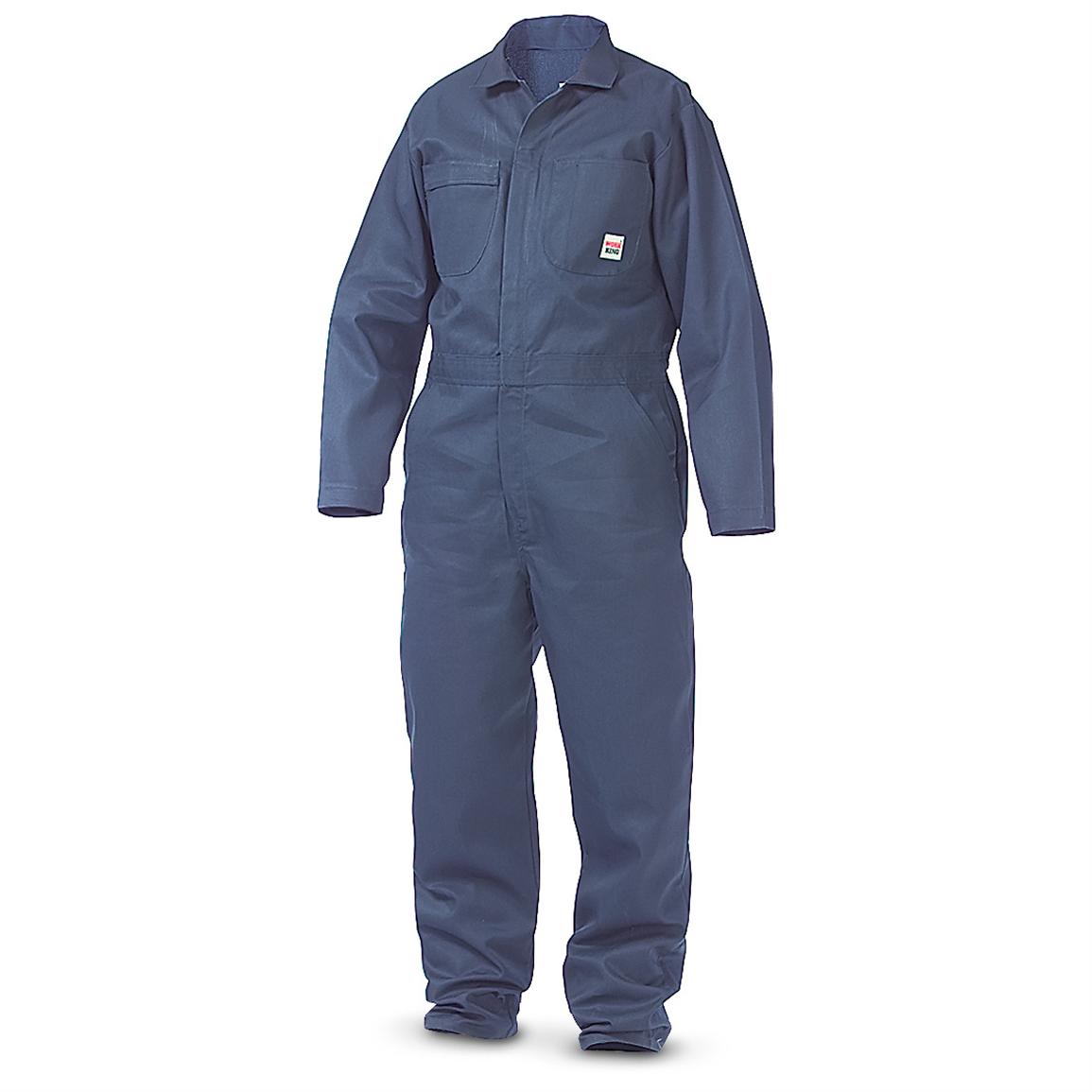 Work King® Unlined Coveralls, Navy - 164761, Overalls & Coveralls at ...
