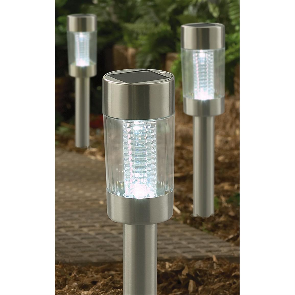 10 - Pc. Westinghouse® Stainless Steel Solar Pathway Lights - 164819 Stainless Steel Solar Path Lights