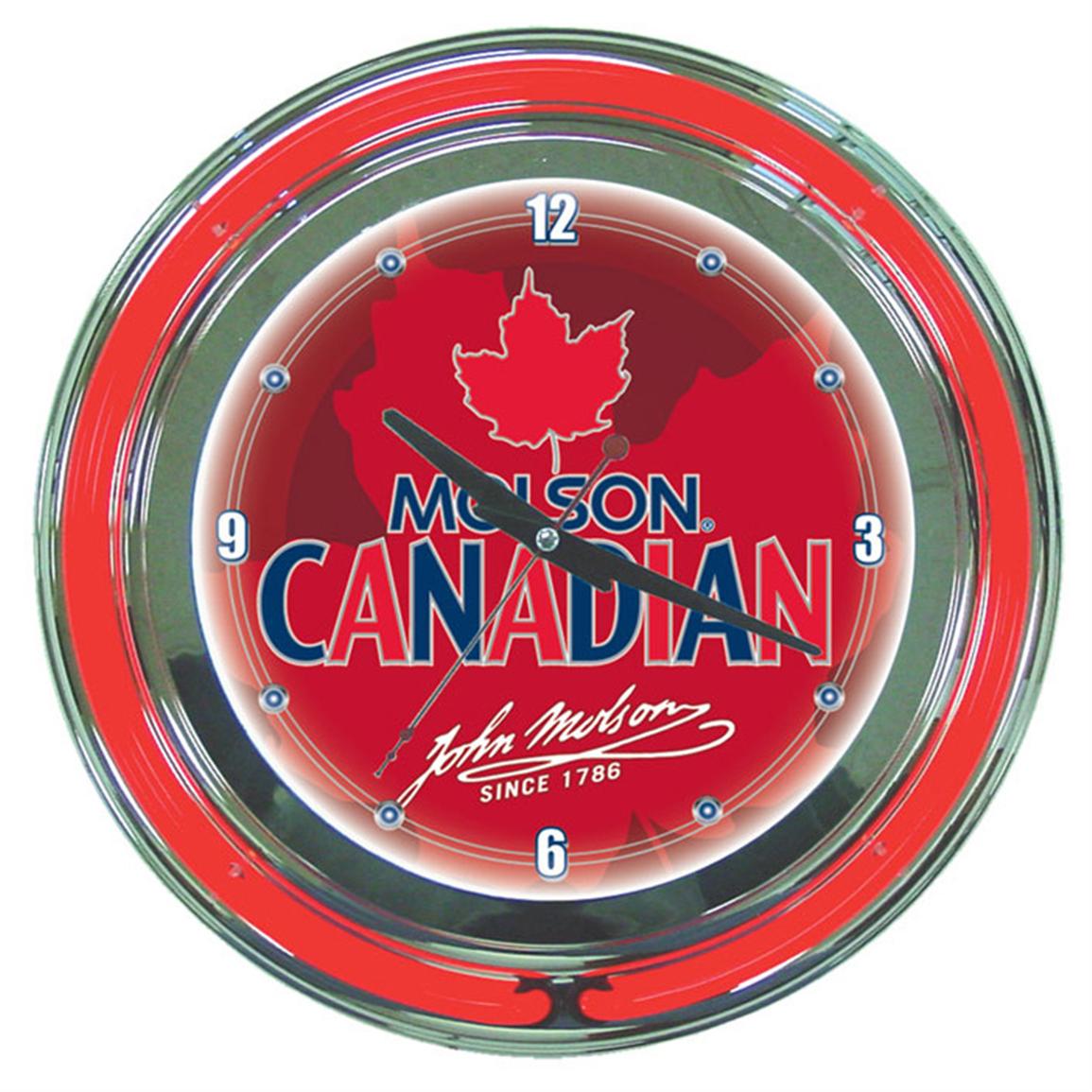 Trademark® Molson Canadian® Neon Clock 164887, Clocks at Sportsman's