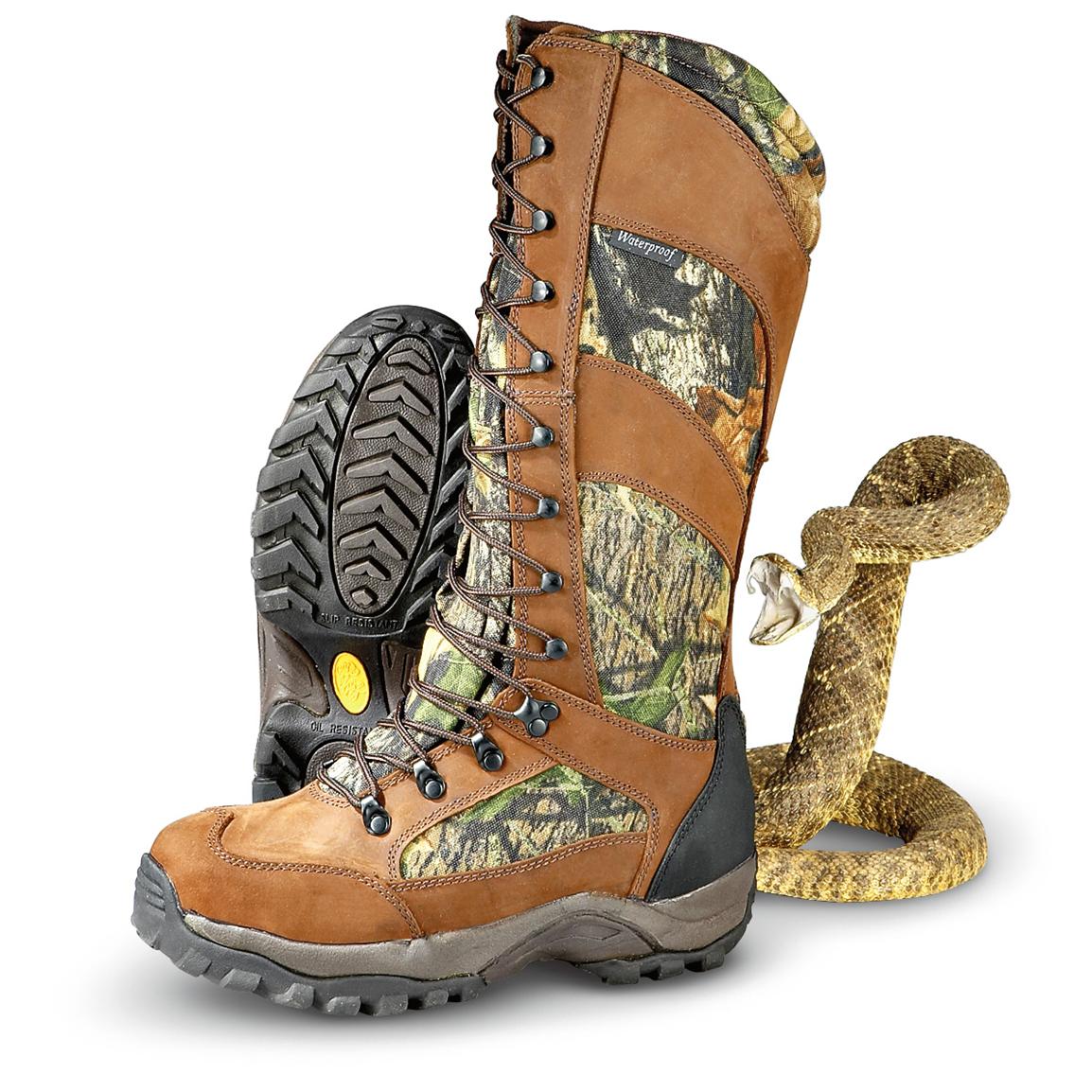 Men's Golden Retriever® 15" Waterproof Snake Boots, Mossy Oak® 165207, Hunting Boots at