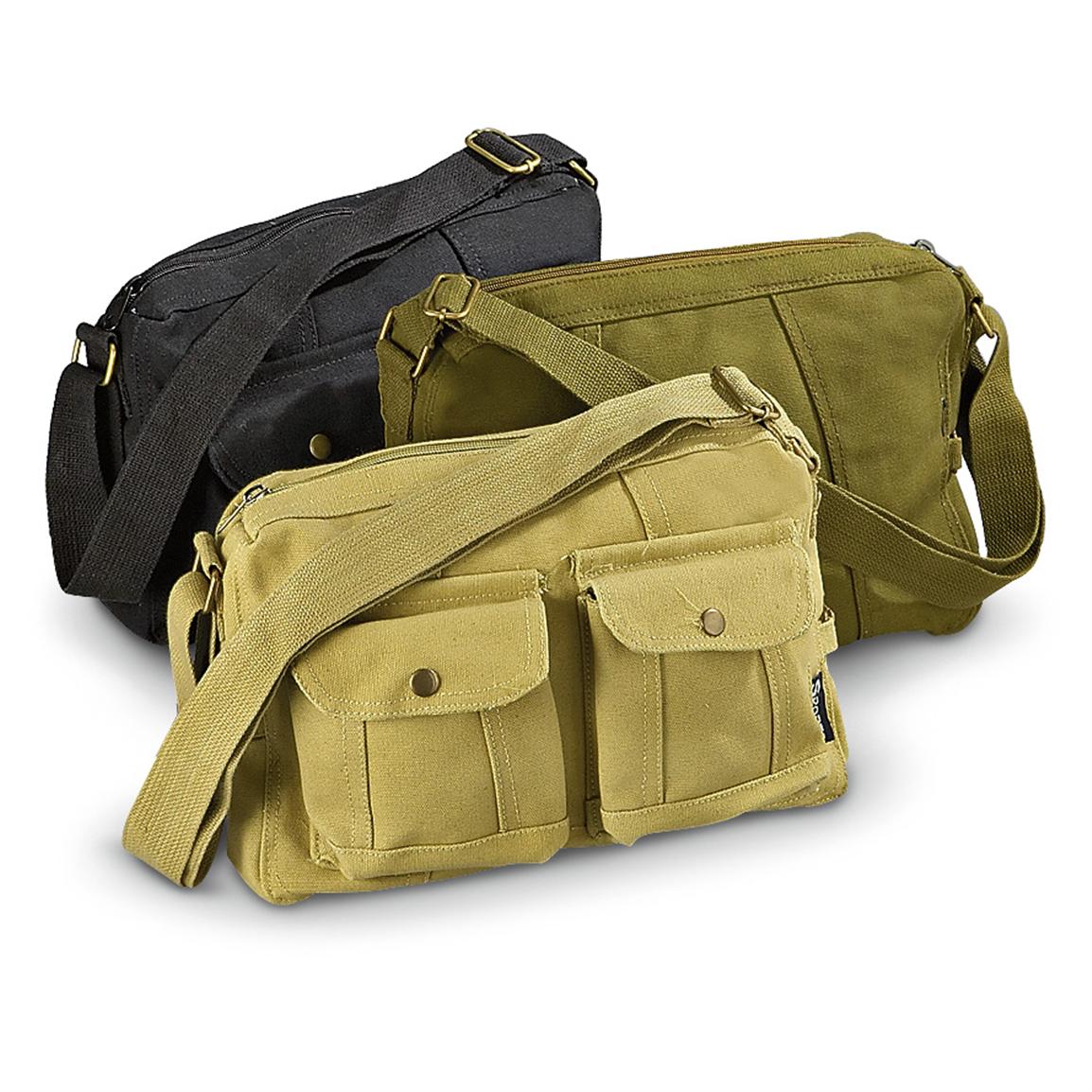 tactical canvas messenger bag