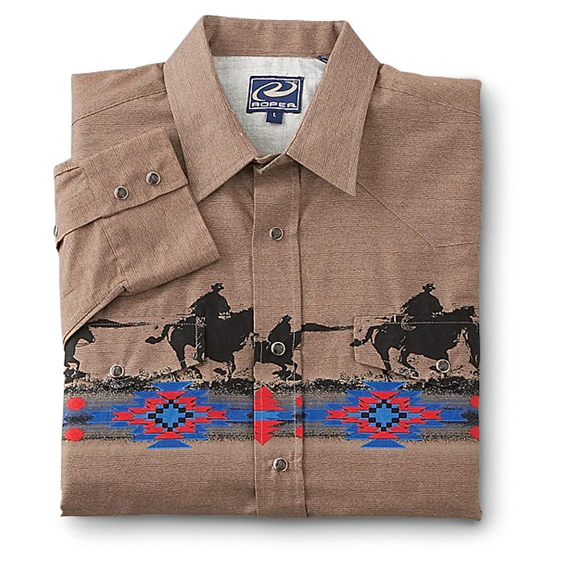 roper brand western shirts