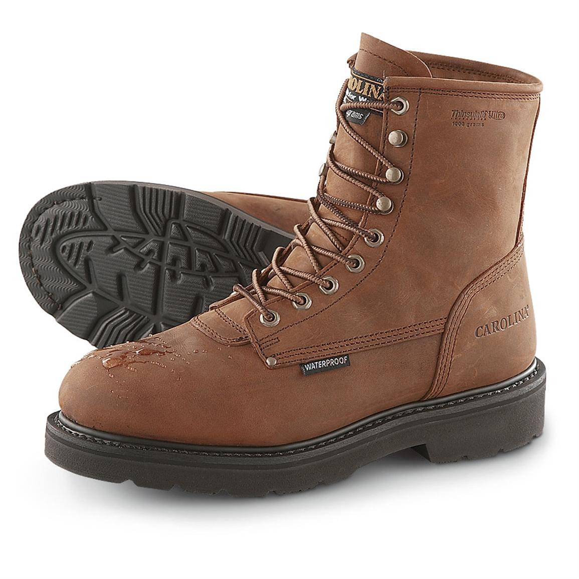 Men's Carolina® Waterproof Work Boots with 1,000 gram Thinsulate ...